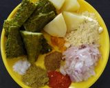 A picture of step 1 of Bitter Gourd Tikki.