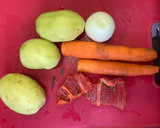 Foto del paso 1 de la receta: Vacío en colchón de verduras