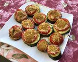 Une image de l'étape 7 de Courgette et tomates moutarde citron épices et emmental (recette plancha).