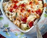 A picture of step 11 of Baked cheese pasta without oven 😋.
