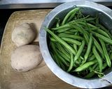 A picture of step 1 of String beans Sabji (Farasbi chi Bhaji).