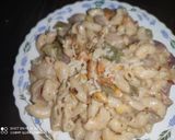 A picture of step 4 of White Sauce Cheezy Veggie MACARONI.