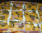 Foto del paso 7 de la receta: Hogaza de pan rellena de beicon, tres quesos y setas
