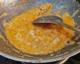A picture of step 4 of Jaggery Wheat Flour Halwa.