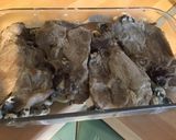 A picture of step 9 of Baked Pork Chops with Shallots, Cream, and Mushrooms.
