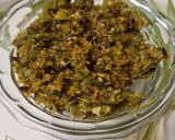 A picture of step 3 of Green garlic chutney.