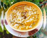 A picture of step 4 of Maharashtrian Alu Chi Bhaji.