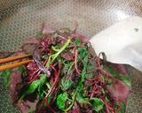 Hình bước làm 3 của món Rau dền xào tỏi