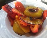 A picture of step 2 of Peppers in a tomato sauce.