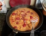 A picture of step 3 of Chicken & Tomato pasta in Mascarpone sauce.