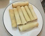 A picture of step 8 of Air-Fried Vegetarian Sandwich Spring Rolls.