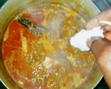 A picture of step 6 of Oha soup.