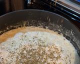 A picture of step 5 of Cacio E Pepe Ravioli in Lemon 🍋 Garlic 🧄 Cream Sauce with Roasted Sweet Peppers 🌶️ ( my Italian C.