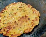A picture of step 4 of Makke ki roti with veggies.