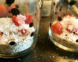 A picture of step 9 of Yogurt parfait with berries n oats😍.