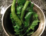 A picture of step 2 of Aloo palak.