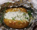 A picture of step 7 of Baked Potatoes with Manchego Cheese and Tzatziki.