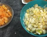 A picture of step 1 of Cream Fruits Chart #ramadankitayari.