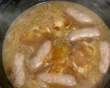 A picture of step 3 of Braised Pork Belly & Sausage.