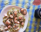 Foto del paso 5 de la receta: Nidos vegetales rellenos de salmón calabacín y setas