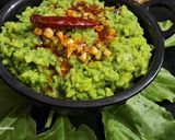 A picture of step 6 of Double tadka lahsuni Palak khichdi.