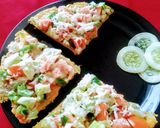 A picture of step 3 of Thepla Pizza.