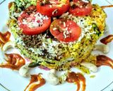 A picture of step 6 of Rainbow rice.
