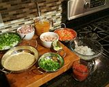 A picture of step 1 of Jambalaya.