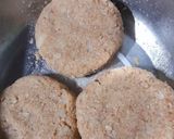 A picture of step 3 of Tawa Veg Tikki Burger.