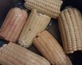 A picture of step 1 of Mexican Corn on the Cob.