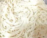 A picture of step 6 of Chowmein with coloured spaghetti 🤗🤗🤗.