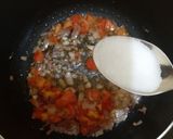 A picture of step 4 of Bhindi curry/ladies finger curry.