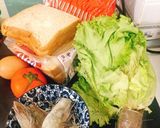 Hình bước làm 1 của món Sandwich trứng tôm