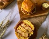 Foto langkah ke 11 dari resep Shrimp Cutlet Kani Mentai Burger & Shrimp Cutlet Egg Mayo Burger.