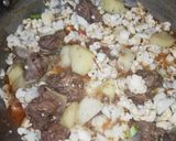 A picture of step 2 of Gobhi Aaloo Gosht.