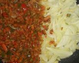 Foto del paso 2 de la receta: Espaguetis con champiñones en salsa de espinaca y cúrcuma