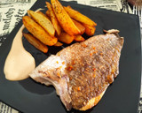 Foto del paso 7 de la receta: Pargo a la plancha con patatas especiadas y mayonesa de miso y yakiniku