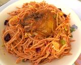 A picture of step 7 of Beetroot Stirfried Pasta.