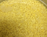 A picture of step 1 of Moong dal halwa.