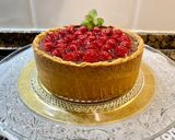 Foto del paso 13 de la receta: Tarta de requesón con chocolate y frambuesas