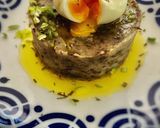 Foto del paso 6 de la receta Patatas enmascaradas con morcilla y huevo poché