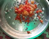 A picture of step 2 of Masala papad.