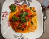 Hình bước làm 3 của món Đậu hủ nhồi thịt sốt cà