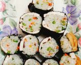 Hình bước làm 2 của món Chả giò kimbap (monchay)