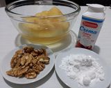 Foto del paso 2 de la receta: Ananá con crema y nueces 🍍😍 | Piña con crema | Fácil y rápida