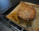 A picture of step 6 of Giant Spaghetti Stuffed Meatball.