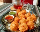 A picture of step 8 of Stuffed Bread lollipops.