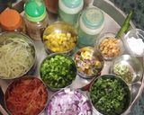 A picture of step 1 of Corn Bhel.