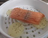 Foto del paso 3 de la receta: Salmón con cebolla al vapor (microondas)