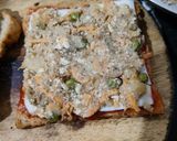 A picture of step 3 of Paneer cheese sandwich Easy sandwich for kids.